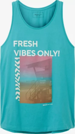 TOM TAILOR Denim Débardeurs T-Shirt Homme Bleu