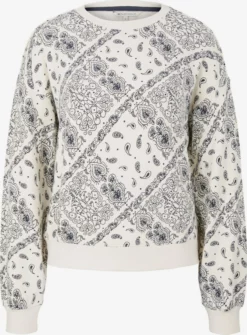 TOM TAILOR Denim Sweats Sweat-shirt Femme Blanc Cassé