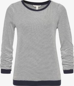 TOM TAILOR Denim Sweats Sweat-shirt Femme Bleu Marine / Blanc