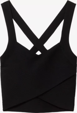 TOM TAILOR Denim Crop Tops Haut Femme Noir