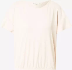 TOM TAILOR Denim Blouses à Manches Courtes Chemisier Femme Beige