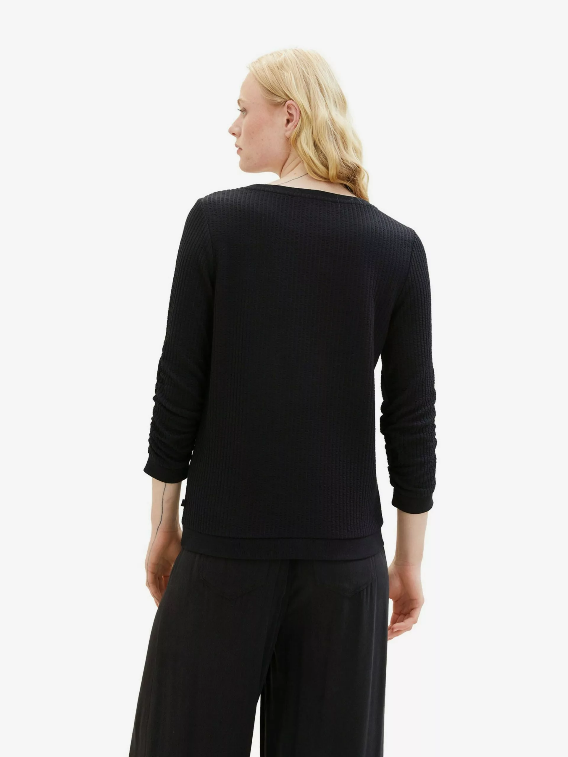 TOM TAILOR Denim Sweats Sweat-shirt Femme Noir 3 TOM TAILOR Denim Sweats Sweat-shirt Femme Noir – Image 3