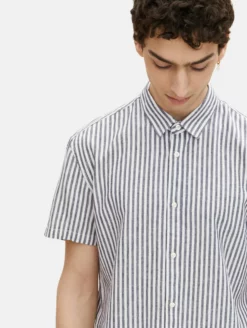 TOM TAILOR Denim Chemises Décontractées Coupe Regular Chemise Homme Bleu-gris / Blanc -Soldes TOM TAILOR Denim 2023 17c4a8b25c353006f07f636a8e771602 scaled