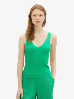 TOM TAILOR Denim T-shirts Et Tops Tops En Tricot Femme Vert Clair -Soldes TOM TAILOR Denim 2023 1bec43ac78e4356780a2974e44aafc03 scaled