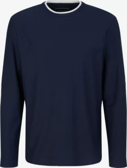TOM TAILOR Denim T-shirts à Manches Longues T-Shirt Homme Bleu Foncé