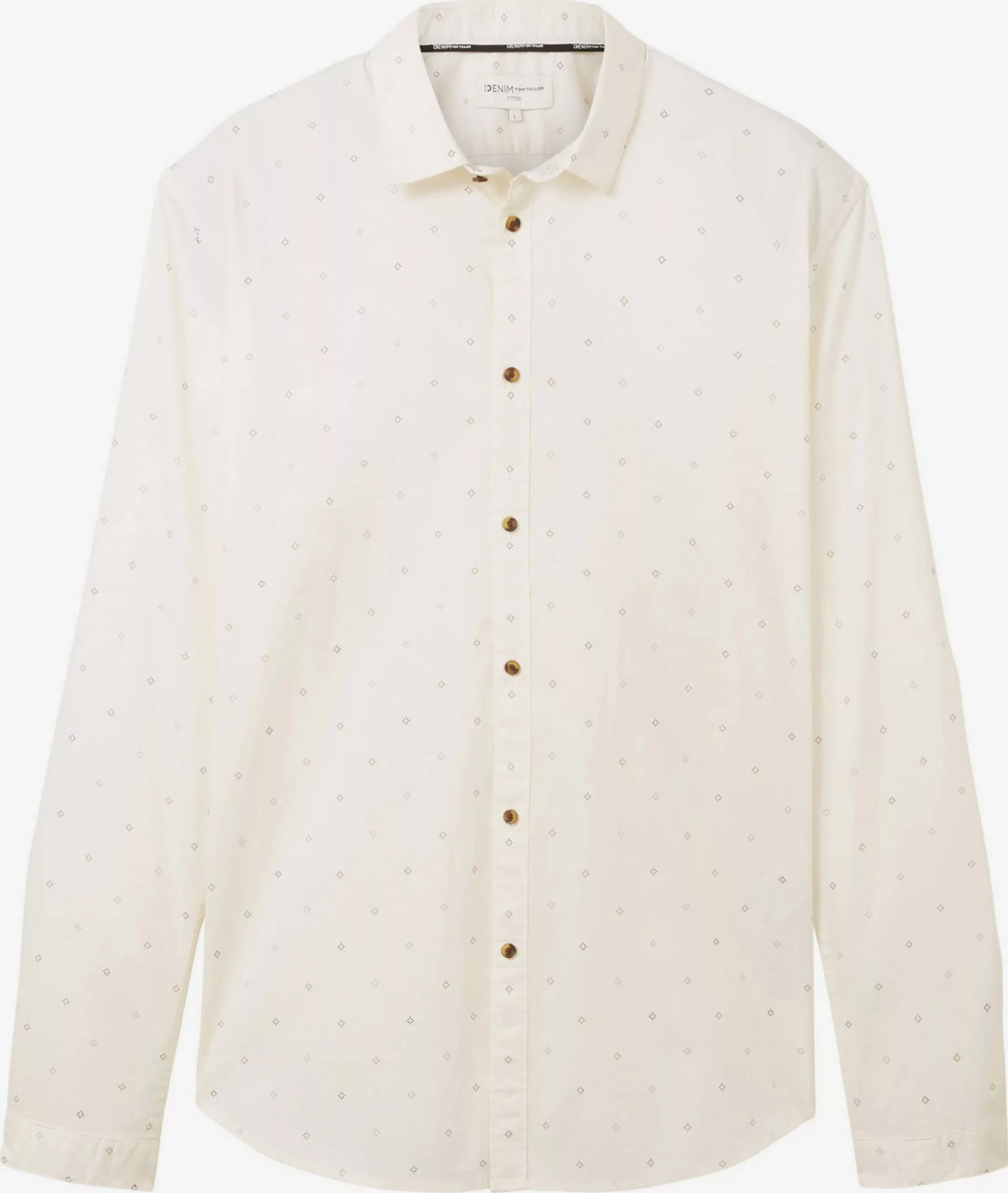 TOM TAILOR Denim Chemises Décontractées Coupe Regular Chemise Homme Crème 1 TOM TAILOR Denim Chemises Décontractées Coupe Regular Chemise Homme Crème