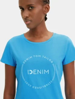 TOM TAILOR Denim T-shirts T-shirt Femme Azur -Soldes TOM TAILOR Denim 2023 2125ae482227cc1070752a1bdf87d81e scaled
