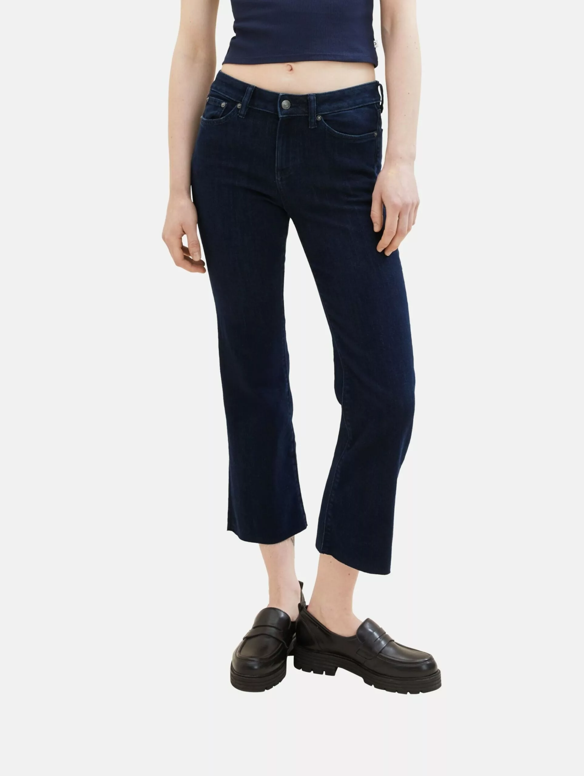 TOM TAILOR Denim Bootcut évasé Jean Femme Bleu Foncé 2 TOM TAILOR Denim Bootcut évasé Jean Femme Bleu Foncé – Image 2