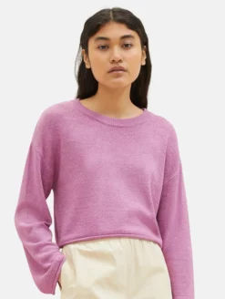 TOM TAILOR Denim Pulls Maille Fine Pull-over Femme Rose Chiné -Soldes TOM TAILOR Denim 2023 2649e03b1a96febbe1959c71846f243e scaled