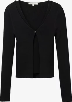 TOM TAILOR Denim Gilets Cardigan Femme Noir