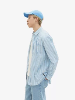 TOM TAILOR Denim Chemises Décontractées Coupe Regular Chemise Homme Bleu Clair / Blanc -Soldes TOM TAILOR Denim 2023 31b2237d1f7160a52e7fc75d1b8f9f88 scaled