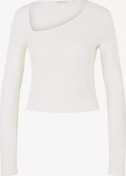TOM TAILOR Denim T-shirts à Manches Longues T-shirt Femme Blanc