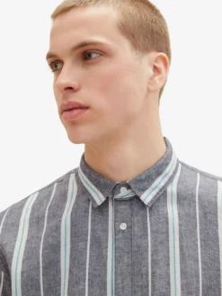 TOM TAILOR Denim Chemises Décontractées Coupe Regular Chemise Homme Bleu Marine / Bleu Clair -Soldes TOM TAILOR Denim 2023 35a9702edd5118b3223230afe3ff56b9 scaled