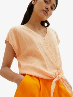 TOM TAILOR Denim Blouses à Manches Courtes Chemisier Femme Orange Clair -Soldes TOM TAILOR Denim 2023 392dbe831a8fee117eff28068c5560a5 scaled