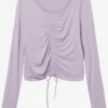 TOM TAILOR Denim T-shirts à Manches Longues T-shirt Femme Violet Clair