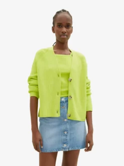 TOM TAILOR Denim Gilets Cardigan Femme Vert Fluo -Soldes TOM TAILOR Denim 2023 4884958c984ea0aee31b30547bb3801a scaled