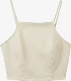 TOM TAILOR Denim Crop Tops Haut Femme Crème