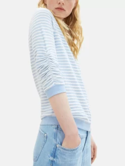 TOM TAILOR Denim Sweats Sweat-shirt Femme Bleu Ciel / Blanc -Soldes TOM TAILOR Denim 2023 4b150e1e70498062af293d94e242df01 scaled