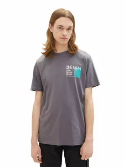 TOM TAILOR Denim T-shirts T-Shirt Homme Gris Foncé -Soldes TOM TAILOR Denim 2023 5120ae0ea4ef26cb04b59555d5603ee4 scaled