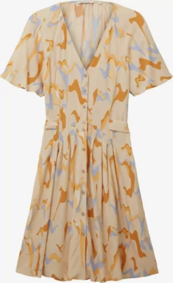 TOM TAILOR Denim Robes Fluides Robe-chemise Femme Beige