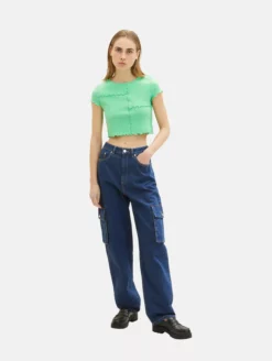 TOM TAILOR Denim Droits Regular Jeans Cargo Femme Bleu -Soldes TOM TAILOR Denim 2023 520851b5dfccda97a515ad42a0f1c7d4 scaled