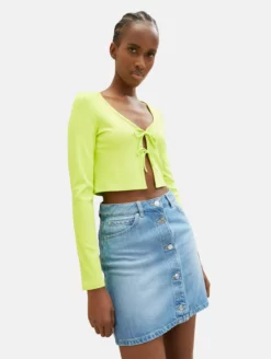 TOM TAILOR Denim T-shirts à Manches Longues T-shirt Femme Vert Clair -Soldes TOM TAILOR Denim 2023 530106514717233f7bb7c8e3e86e5091 scaled