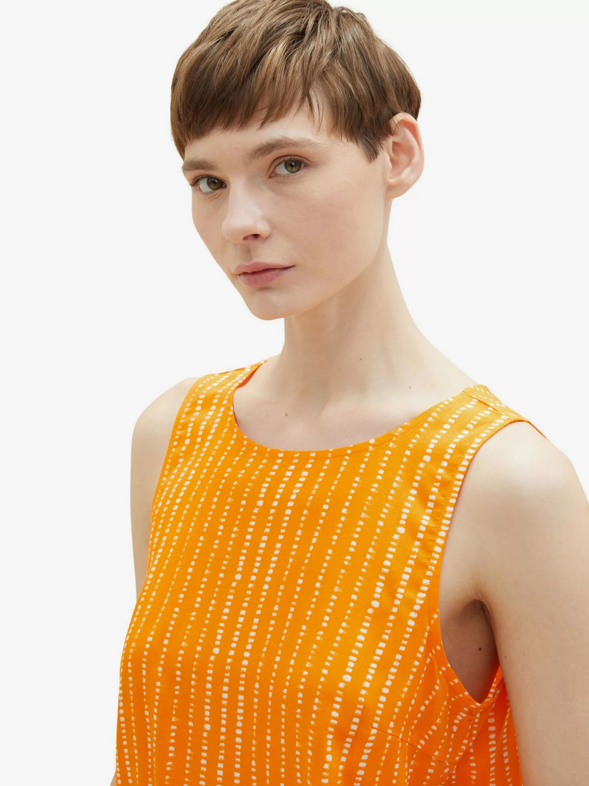 TOM TAILOR Denim Blouses Chemisier Femme Orange Clair 2 TOM TAILOR Denim Blouses Chemisier Femme Orange Clair – Image 2