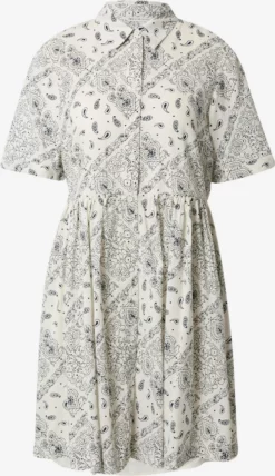 TOM TAILOR Denim Robes Fluides Robe-chemise Femme Blanc