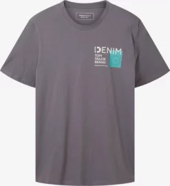 TOM TAILOR Denim T-shirts T-Shirt Homme Gris Foncé