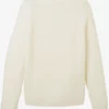 TOM TAILOR Denim Pulls Basiques Pull-over Femme Blanc