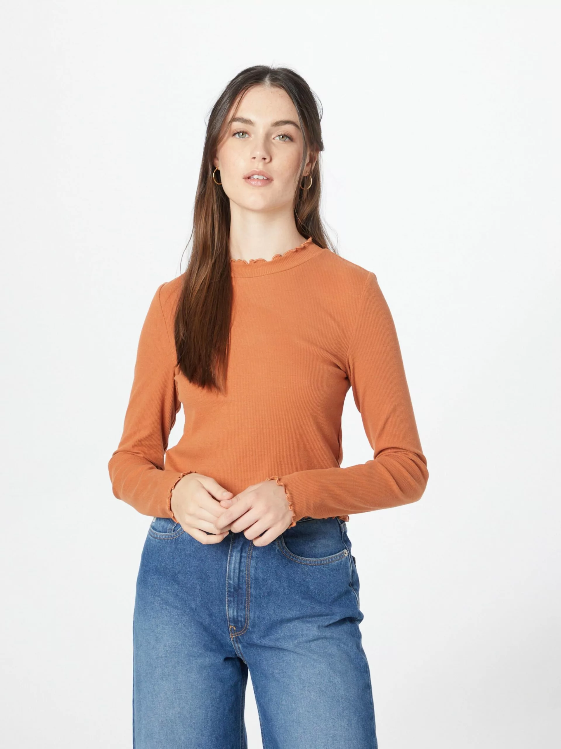 TOM TAILOR Denim T-shirts à Manches Longues T-shirt Femme Mandarine 2 TOM TAILOR Denim T-shirts à Manches Longues T-shirt Femme Mandarine – Image 2