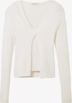 TOM TAILOR Denim Gilets Cardigan Femme Blanc Cassé