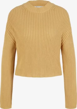 TOM TAILOR Denim Pulls Maille Fine Pull-over Femme Camel