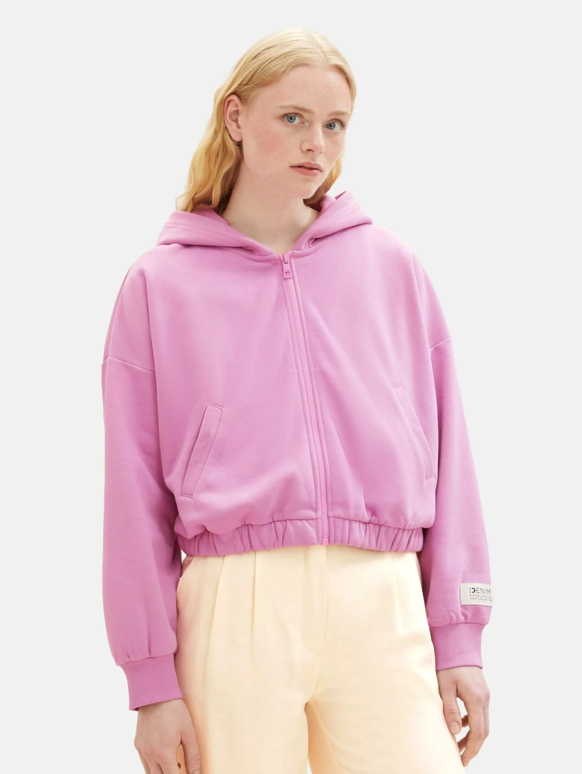 TOM TAILOR Denim Sweats Zippés Veste De Survêtement Femme Rose 2 TOM TAILOR Denim Sweats Zippés Veste De Survêtement Femme Rose – Image 2