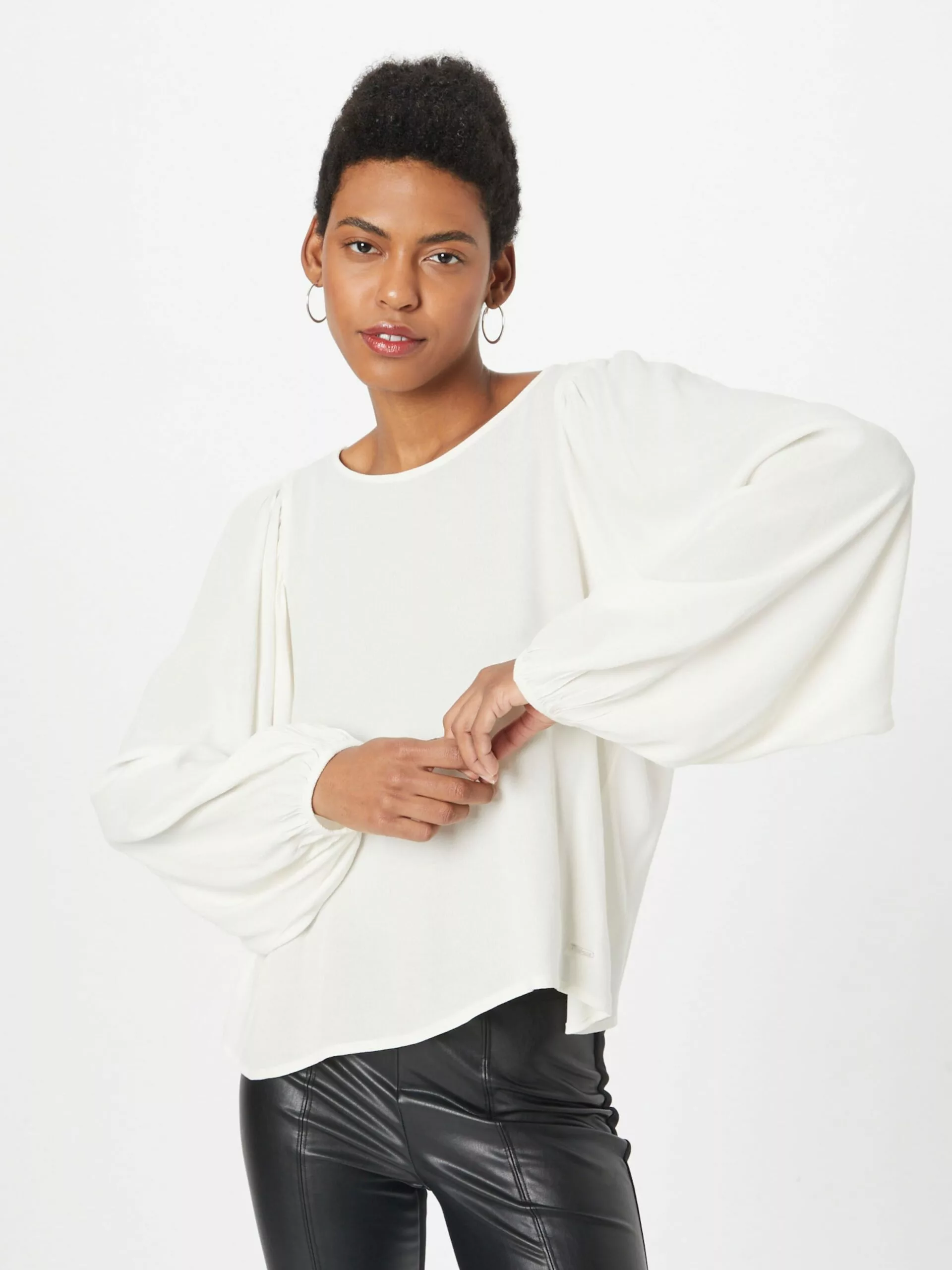 TOM TAILOR Denim Hauts Chemisier Femme Blanc 2 TOM TAILOR Denim Hauts Chemisier Femme Blanc – Image 2