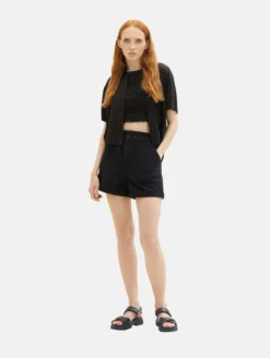TOM TAILOR Denim Shorts Loosefit Pantalon Femme Noir -Soldes TOM TAILOR Denim 2023 6dffd16d969aef692176a45205b472e5 scaled
