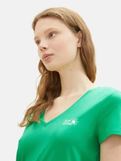 TOM TAILOR Denim T-shirts T-shirt Femme Vert -Soldes TOM TAILOR Denim 2023 7114a32be4aa195e9d8bb123e891ca60 scaled