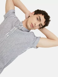 TOM TAILOR Denim Chemises Décontractées Coupe Regular Chemise Homme Bleu-gris / Blanc -Soldes TOM TAILOR Denim 2023 7429b9f91acb9a774721380935ff0479 scaled