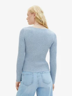 TOM TAILOR Denim Pulls Maille Fine Pull-over Femme Bleu Chiné -Soldes TOM TAILOR Denim 2023 74a4b1a6c5aa0060c58b975c9e33ebd5 scaled