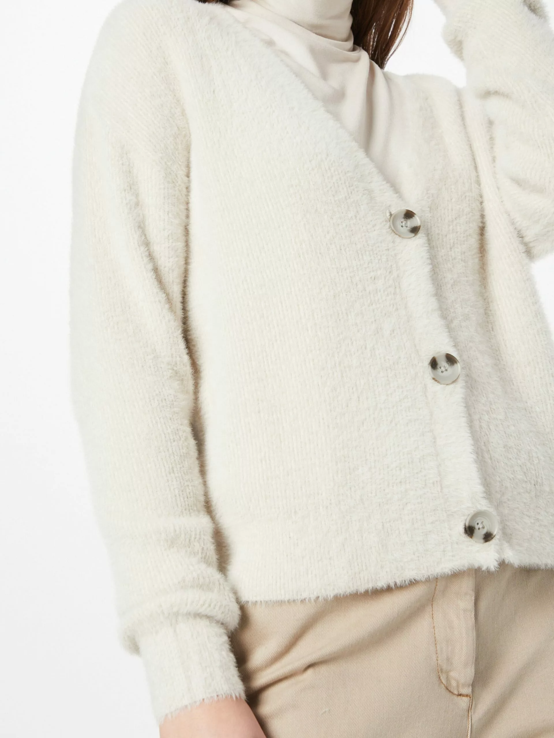 TOM TAILOR Denim Gilets Cardigan Femme Crème 2 TOM TAILOR Denim Gilets Cardigan Femme Crème – Image 2