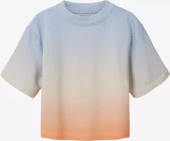 TOM TAILOR Denim T-shirts T-shirt Femme Bleu / Orange