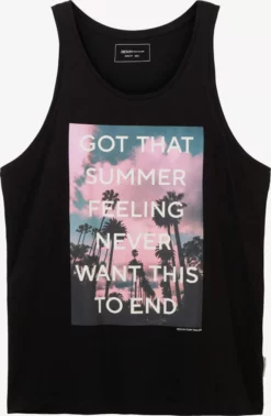 TOM TAILOR Denim Débardeurs T-Shirt Homme Noir