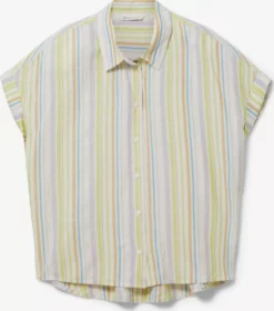 TOM TAILOR Denim Blouses à Manches Courtes Chemisier Femme Violet Pastel