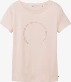 TOM TAILOR Denim T-shirts T-shirt Femme Rose / Rose Ancienne