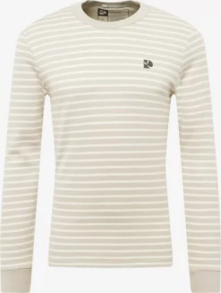 TOM TAILOR Denim T-shirts à Manches Longues T-Shirt Homme Mastic / Beige Foncé