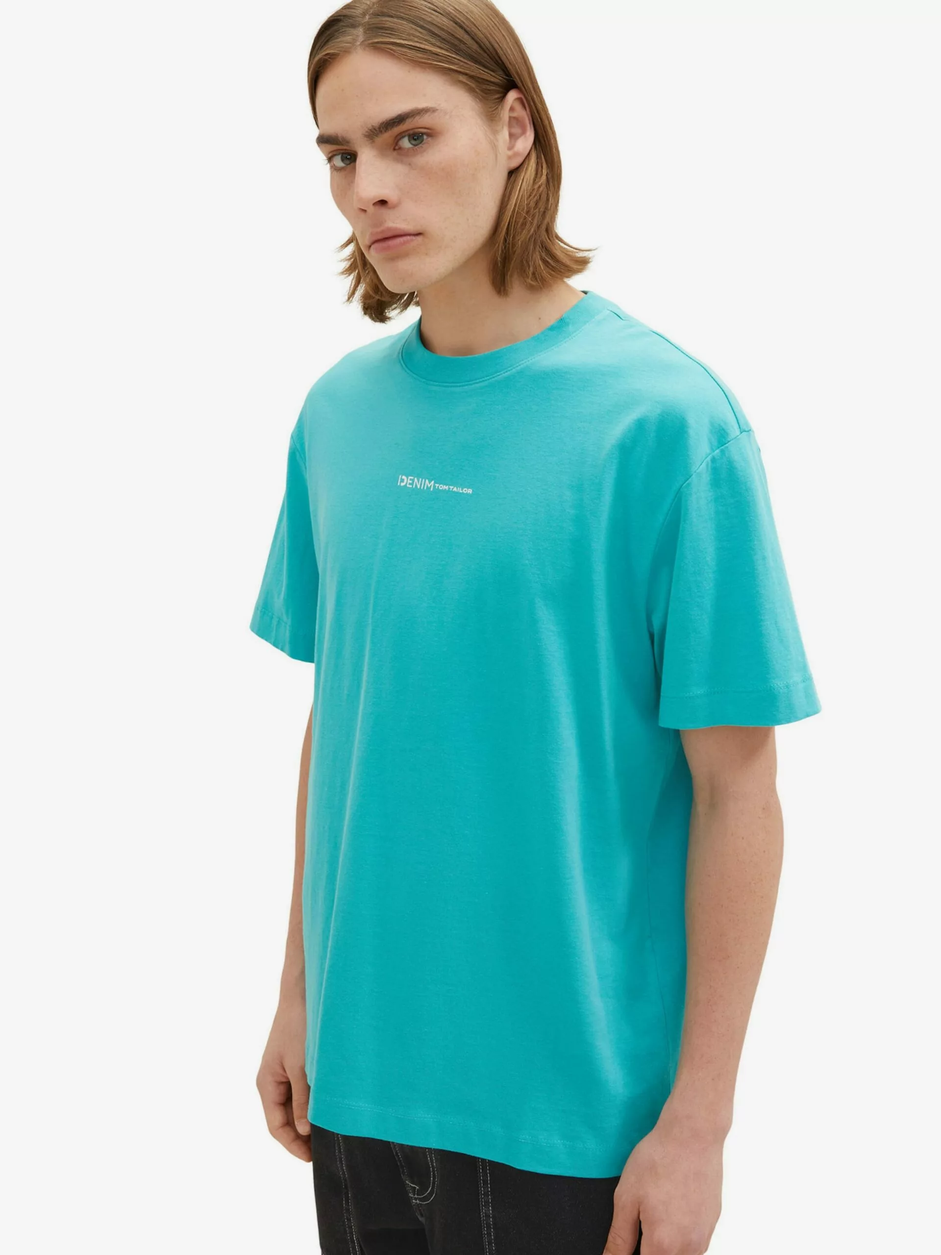 TOM TAILOR Denim T-shirts T-Shirt Homme Vert 3 TOM TAILOR Denim T-shirts T-Shirt Homme Vert – Image 3