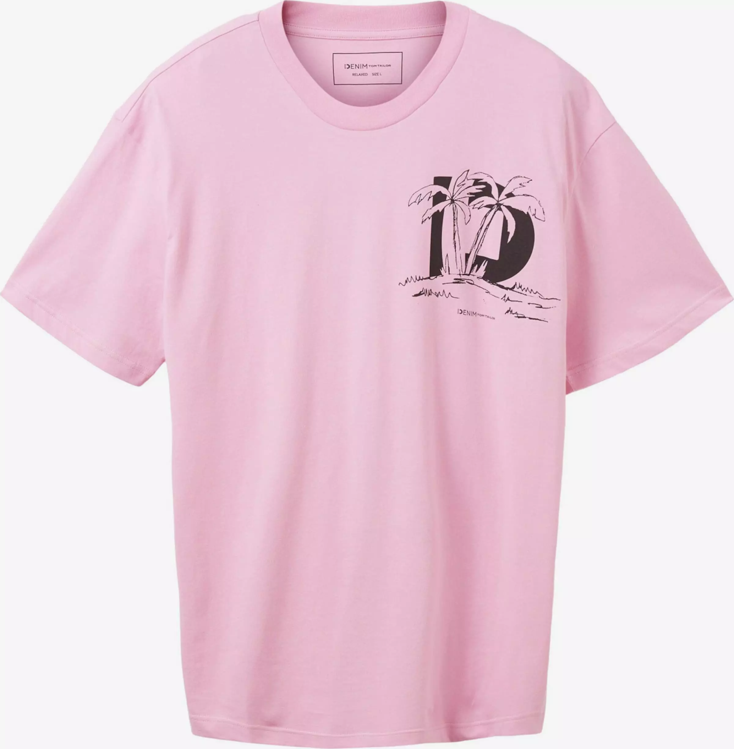 TOM TAILOR Denim T-shirts T-Shirt Homme Rose Clair 1 TOM TAILOR Denim T-shirts T-Shirt Homme Rose Clair