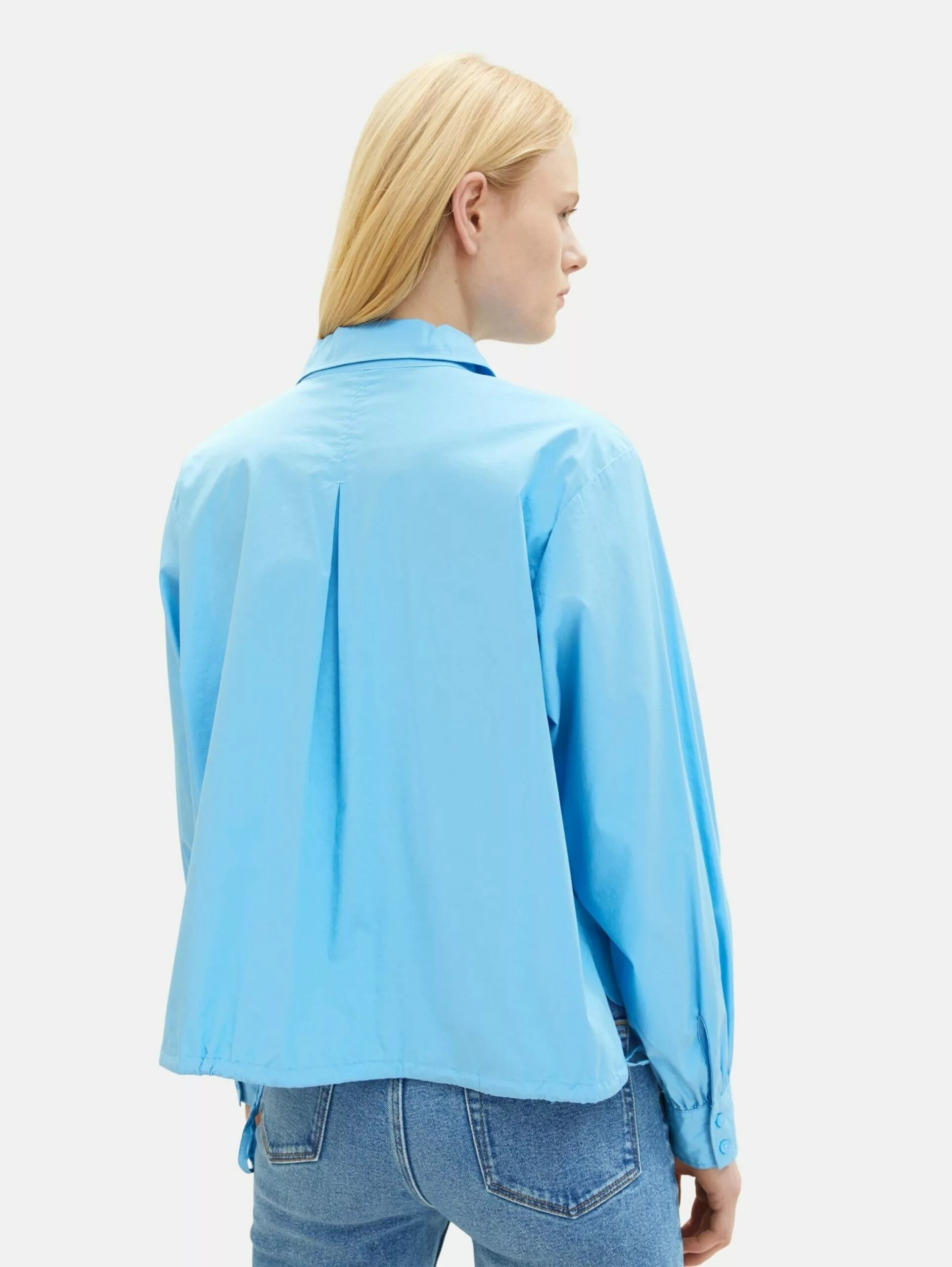 TOM TAILOR Denim Chemisiers Chemisier Femme Bleu Ciel 4 TOM TAILOR Denim Chemisiers Chemisier Femme Bleu Ciel – Image 4