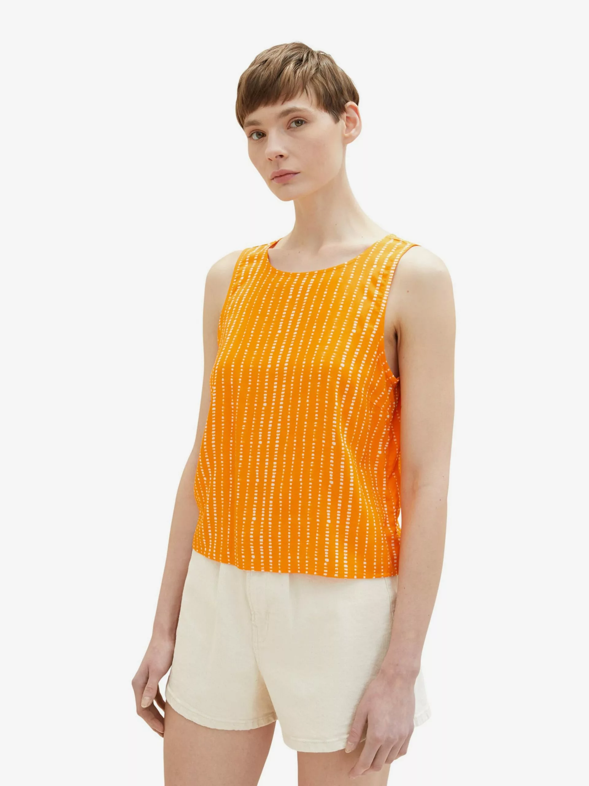 TOM TAILOR Denim Blouses Chemisier Femme Orange Clair 4 TOM TAILOR Denim Blouses Chemisier Femme Orange Clair – Image 4