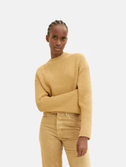 TOM TAILOR Denim Pulls Maille Fine Pull-over Femme Camel -Soldes TOM TAILOR Denim 2023 9a54f02acc9e916d85ded9132360ede5 scaled